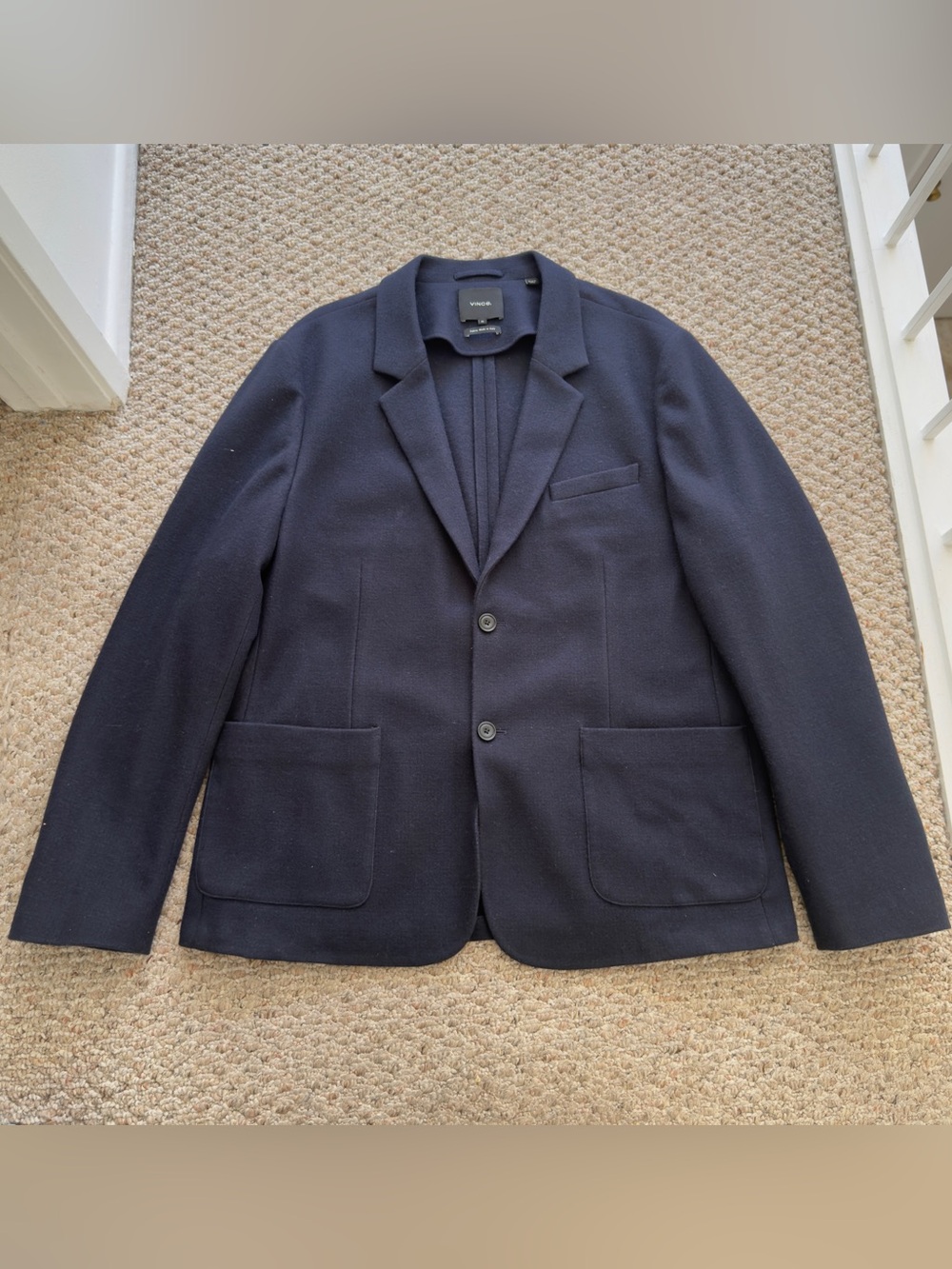 Vince. Wool Blend Blazer Navy XL Like New